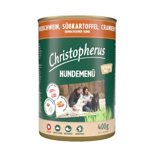 Christopherus Hundemenü Wildschwein - 400g Dose